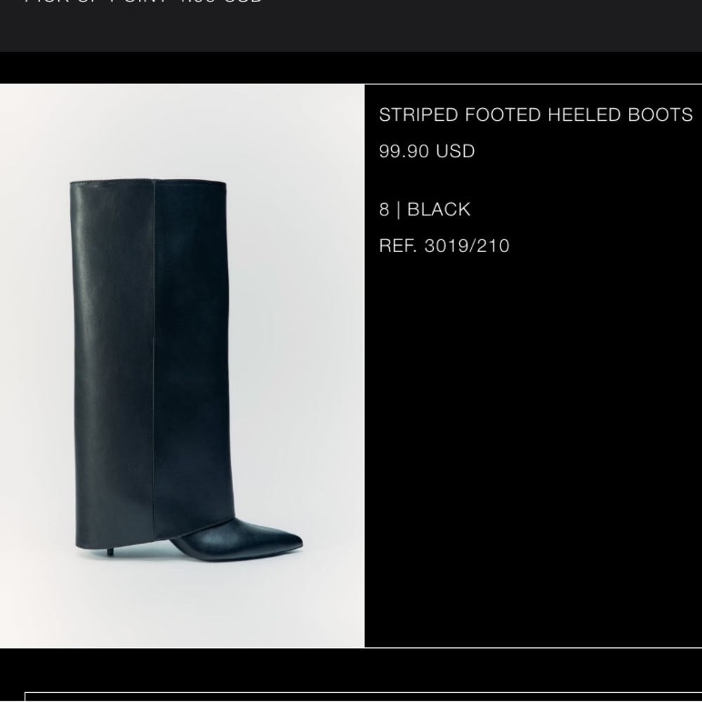 Zara Striped Footed Heeled Boots